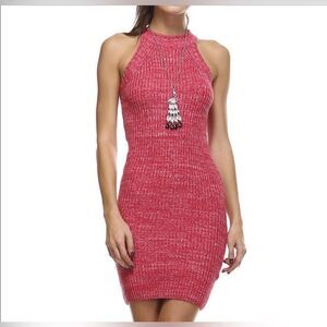 Tea n Cup Red Sleeveless Knit Bodycon Dress Size S/M NWT